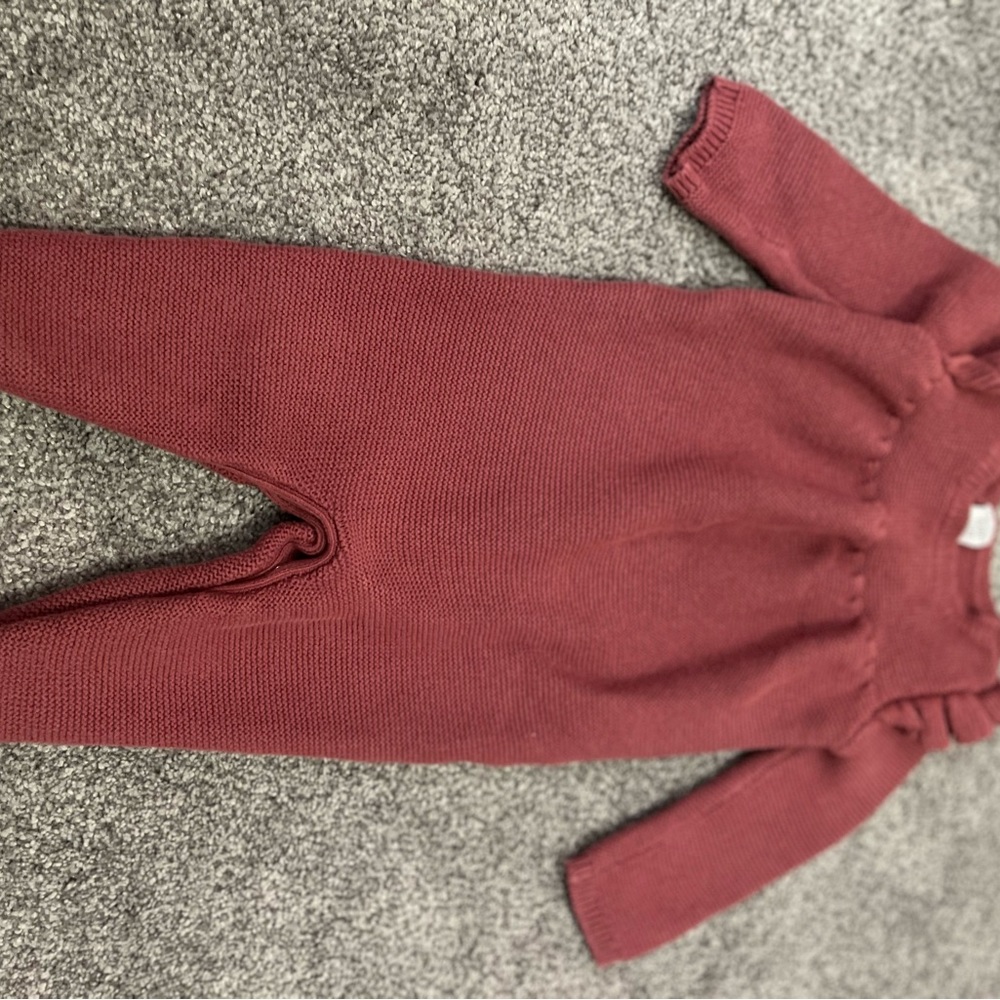 Baby Girls Knit Romper - Rose Pink